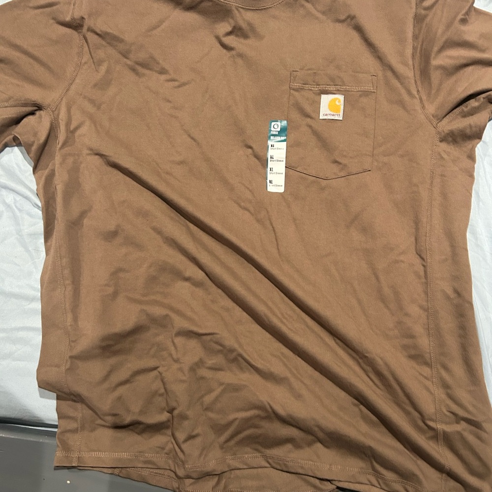 Carhartt Men's Tan Short Sleeve Pocket Tee